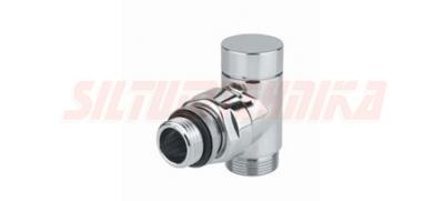 Нижний запорный угловой вентиль CYLINDER 1/2''x1/2'', хромированный, CARLO POLETTI, V30410B
