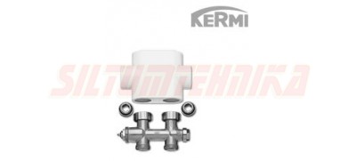 Универсальный Н блок для полотенцесушителя с термоклапаном, прямой, белый, KERMI, ZV00400001
