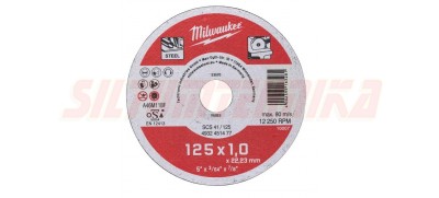 Plāns metāla griešanas disks 125x1.0mm, Milwaukee, 4932451477