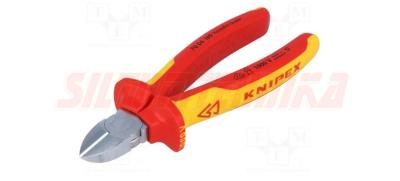 Elektriķu sānu knaibles 160 mm, ar divkomponentu dielektriskiem rokturiem (VDE), 1000 V, Knipex, 7006160