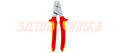 Kabeļu knaibles StepCut, 160 mm, ar divkomponentu dielektriskiem rokturiem (VDE), Knipex, 9516160