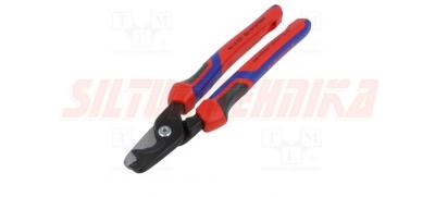 Kabeļu knaibles StepCut 225 mm, ar daudzkomponentu rokturiem, Knipex, 9512225