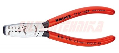 Клещи для обжима контактных гильз 0.25-2.5 мм, KNIPEX, 9761145A