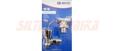 Комплект для подключения полотенцесушителя, ARCO TEIDE 1/2'', угловой, хром